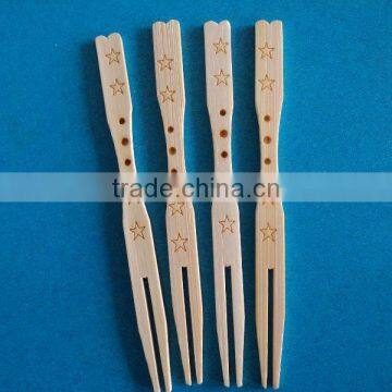 Summer use natural bamboo healthy fruit fork