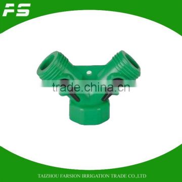 Three Way Y Plastic Garden Hose Splitter With Valve