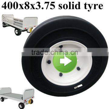 cheap chines solid tyre wonray brands for cargo car at airport 4.00-8