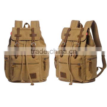 2017 Hot Sale Khaki Vintage Satchel for School Hiking Outdoor Sport