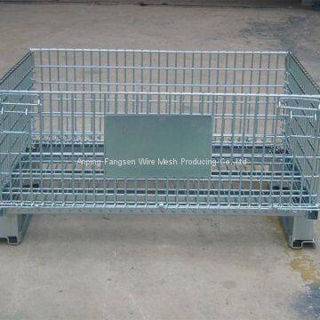 Warehouse Storage Welded Heavy Duty Collapsible Galvanized Wire Cage photo-4
