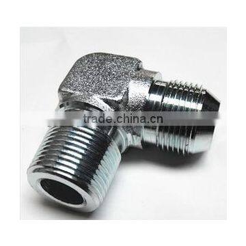 Hydraulic fittings 90 degree elbow JIC malce 74 degree cone