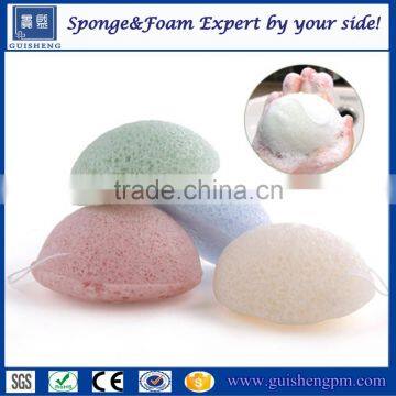 2016 Wholesale 100% natural organic facial and shower Japan konjac sponge for baby