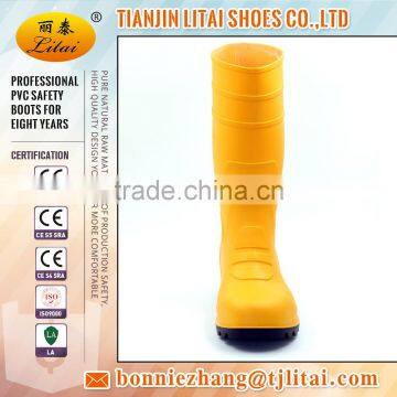 Yellow PVC Safety Boots CE EN ISO20345 S5