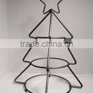 3 Tiered Brushed Metal Tree & Star Buffet Display Rack Stand Server Holder photo-5