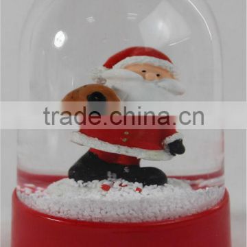 Cute plastic small snow flake snow globe