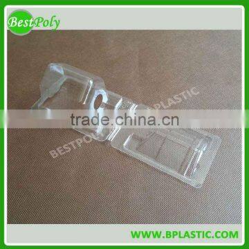 Eco-friendly plastic blister packaging clamshell tray for cosmetic