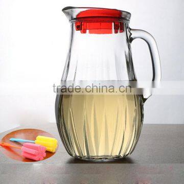 Egg shap glass jug huge glass jug with lid glass jug with handle