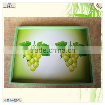 Set Vivid Pictures Fruit Rectangle Shape Wood Tray photo-5
