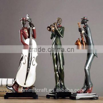 Bar Decoration American Vintage Resin Jazz Musician Statues photo-3