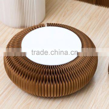 Weshine-Modern Accordion Paper Home Furniture Cattail Hassock photo-4