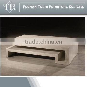modern white travertine marble living room coffee table for sale