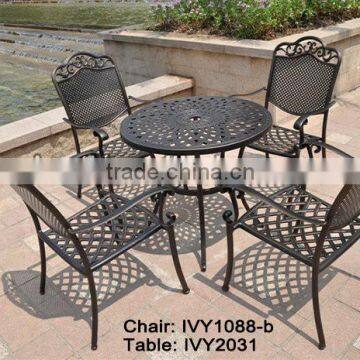 outdoor aluminum chair bronze color/furniture guangdong outdoor set/cast aluminum chair garden