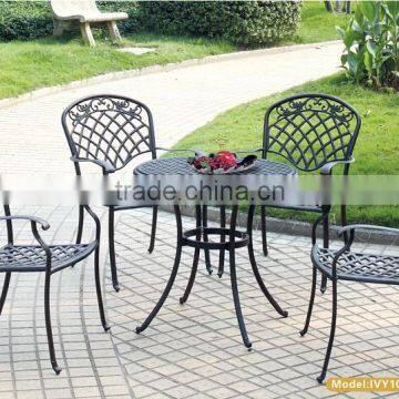 outdoor cast aluminum dining leisure table and chair sets /restaurant coofee furniture