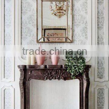 Living Room Furniture Fireplace With Wall Mirror For Interior Decoration photo-4
