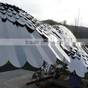 Modern Metal High Polish Stainless Steel Eagle Sculpture photo-3