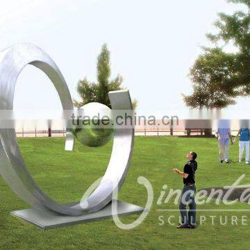 Contemporary City Large Outdoor Metal Craft Stainless Steel Sculpture photo-2