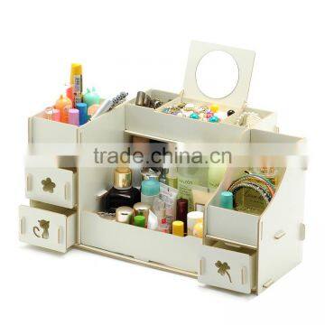 The New Large Wooden Box The Cat DIY Cosmetic Storage Box Desktop Drawer Storage photo-2