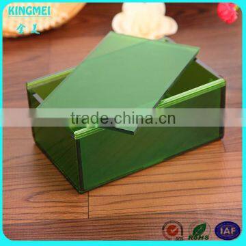 Kingmei Nice Gold Plexiglass Tissue Box With 4 Legs & Acrylic Table Tissue Box photo-6