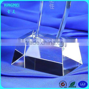 KM-ZP71 2015 Wholesale Clear Custom First Class Glass Medal Crystal Color Glass Trophy Star Trophies photo-4