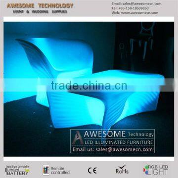Elegant Plastic Armchair / Outdoor Use Led Plastic Chair With Arms photo-4
