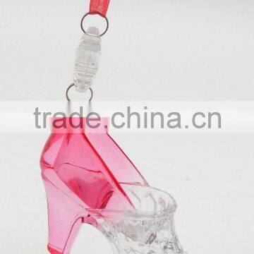 Acrylic Transparency and Red Crystal Shoe Deoration for Valentine's Day photo-4
