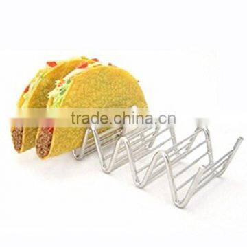 Restaurant Style Taco Holders Stainless Steel Rack