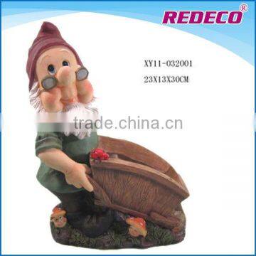 Resin funny garden gnome