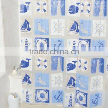 Printed EVA shower curtain and bath accessory