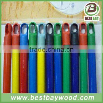 PVC Coated Wooden Broom Handle With Thread Wooden Broom Stick / Wood Handle / photo-6