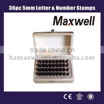 36pc 5mm Letter & Number Stamps