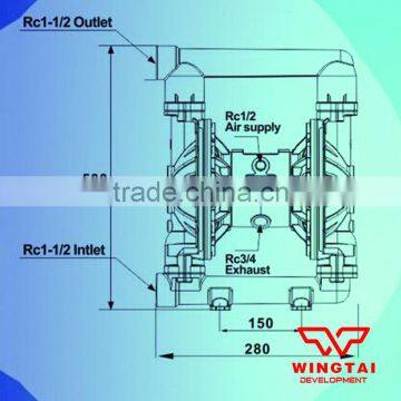 Standard Pneumatic PTFE Diaphragm Pump BML-40 photo-2