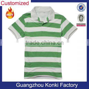 top design latest green stripe polo t-shirts for men designer stripe polo t-shirts