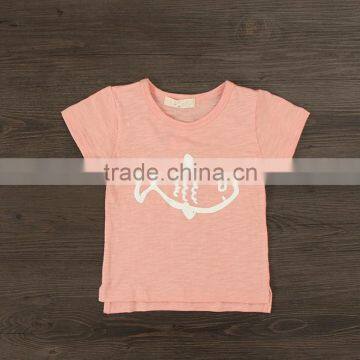 Comfortable Girls Cotton T-shirts With Fish Printer photo-2