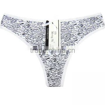 Yun Meng Ni Sexy Underwear Zebra Printed Women's T-back Soft Cotton Thong photo-6