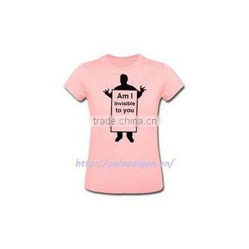 Hot Sale Promotional Custom Women Tshirt /ladies Shirt Design
