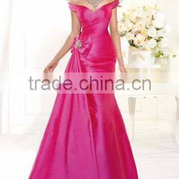 newest designer beaded sweetheart neck elegant pink dress