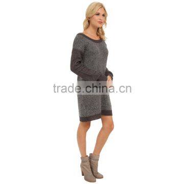 2016 Dress Round Neck Sweater Dress photo-3