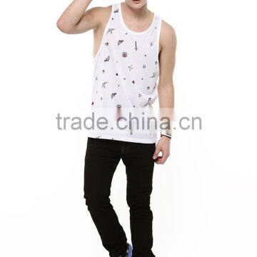 Summer Sleeveless Man Vest Tattoo Print Man Vest Wholesale photo-4