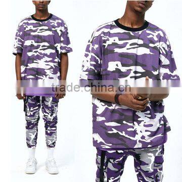 Wholesale Oversized Short Sleeves Mens Colored Sweatshirt Tee Custom Camo Military Tshirt Cool Cotton t Shirts photo-4