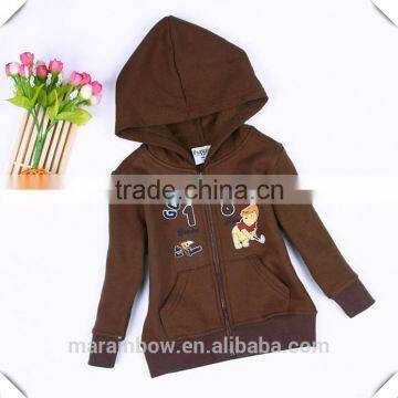 Hot Sale OEM High Quality 100% Cotton Fleece Unisex Baby's Printing Zip Up Hoodies