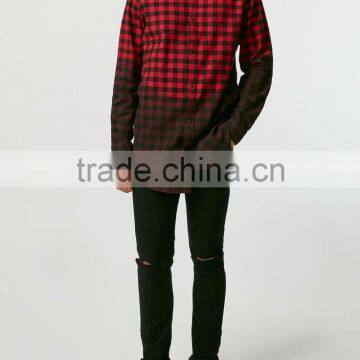 Mans Extra Long Plaid Dyed Shirts Latest Design photo-3