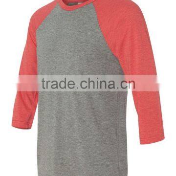 Custom 100% Cotton Baseball Tee Shirts photo-4