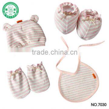 100%cotton fabric baby accessory infant product 4 sets