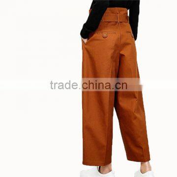 Spring Custom Design Women High Waist Wide Leg Pants photo-4