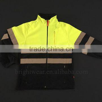 Two-color High Visibility Polar Jacket With Reflective Tapes in Body and Arms photo-6