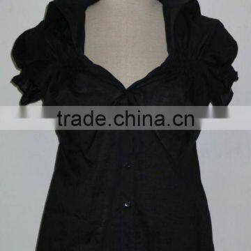 Rouched Cotton Shirt