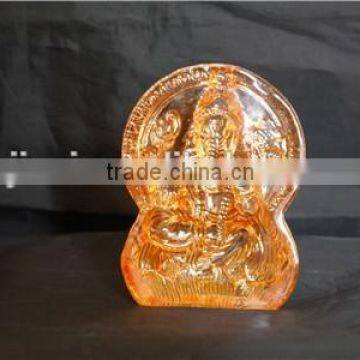 Crystal India elephant god golden colour