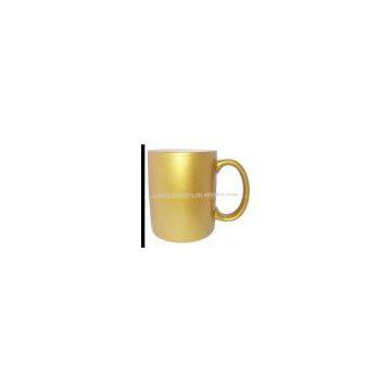 11oz gold sublimation coated heat transfer mug