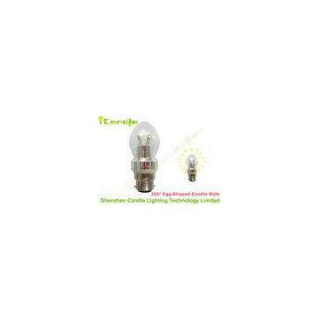 Glass Degree 360 Led Bulb 2200k Ra>80 210 - 270lm Of Egg Shaped Candle Bulbs